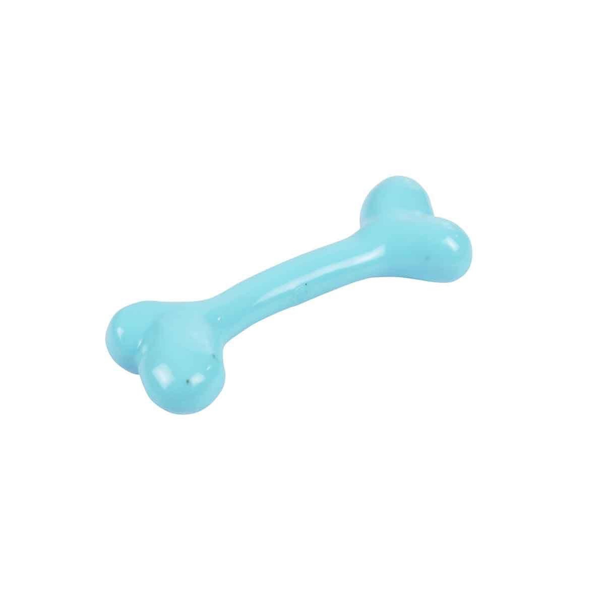 HOMEA Jouet pour chien os  puppy  14cm bleu