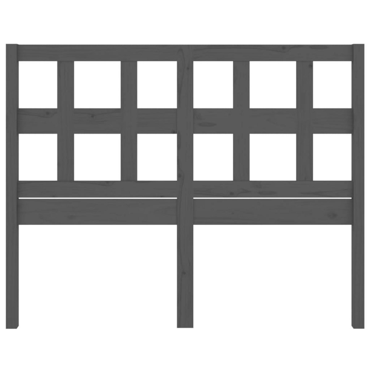 VIDAXL Tete de lit Gris 145,5x4x100 cm Bois massif de pin