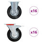 Voir la diapositive 1 : VIDAXL 32 pcs Roulettes 125 mm
