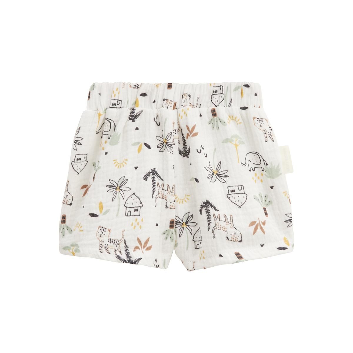 Petit Béguin Ensemble bébé t-shirt et short en gaze de coton Yao