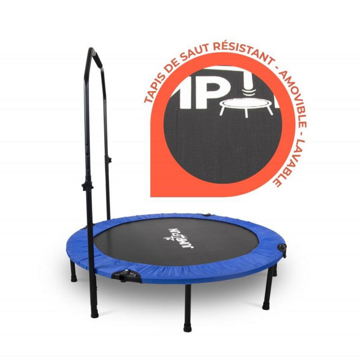 JUMP4FUN Mini Trampoline Fitness Jump4fun Pliable Double-Bar - Ø122cm