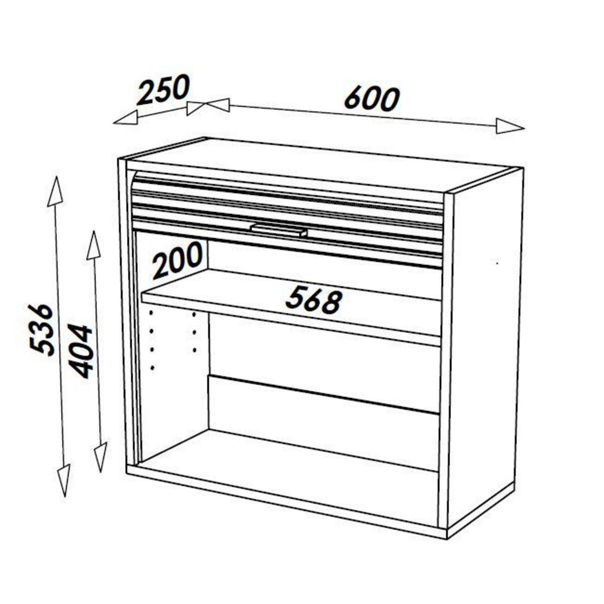 Rangement à rideau cuisine H 53.6 cm - COOK