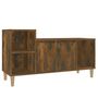 Voir la diapositive 2 : VIDAXL Meuble TV Chene fume 100x35x55 cm Bois d'ingenierie