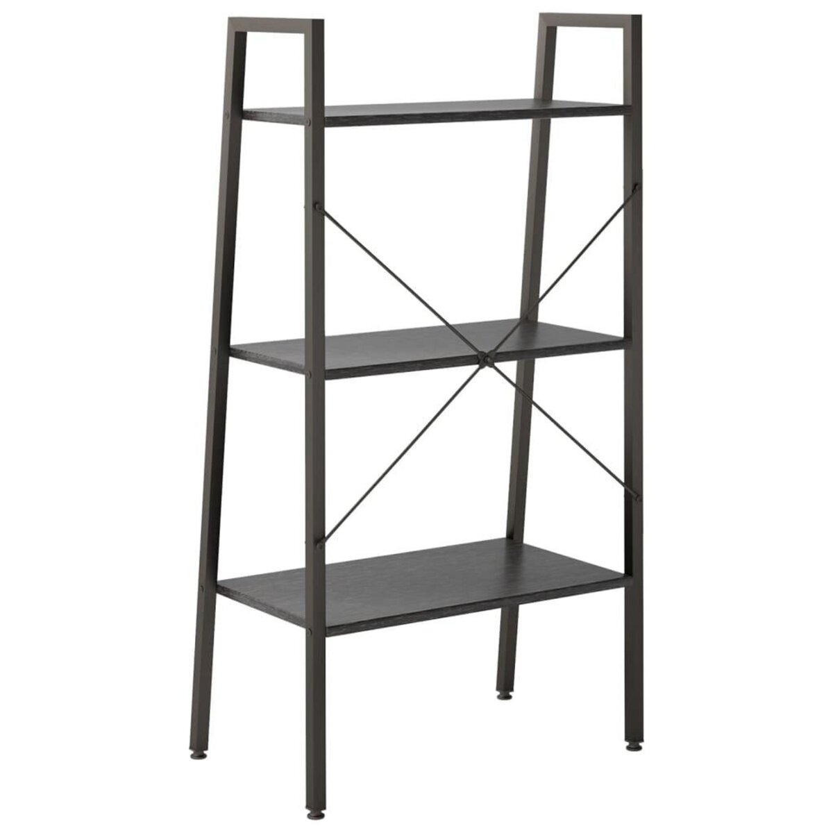 VIDAXL Etagere sur pied 3 niveaux Noir 56x35x108 cm