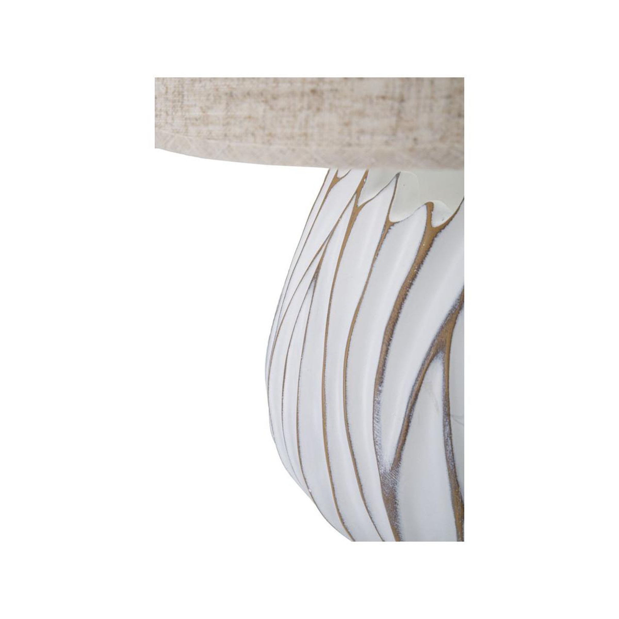 Voir la diapositive 3 : Paris Prix Lampe à poser en résine  honduras  48cm blanc & naturel
