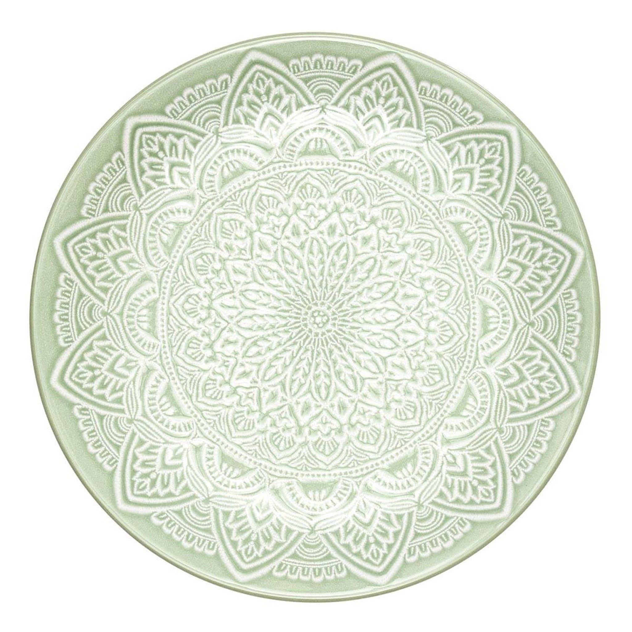 The Home Deco Factory Lot de 6 assiettes à dessert  sahara  19cm vert