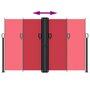 Voir la diapositive 5 : VIDAXL Auvent lateral retractable rouge 160x1200 cm