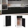 Voir la diapositive 2 : VIDAXL Armoire de plancher a tiroir Noir 40x46x81,5 cm Bois ingenierie