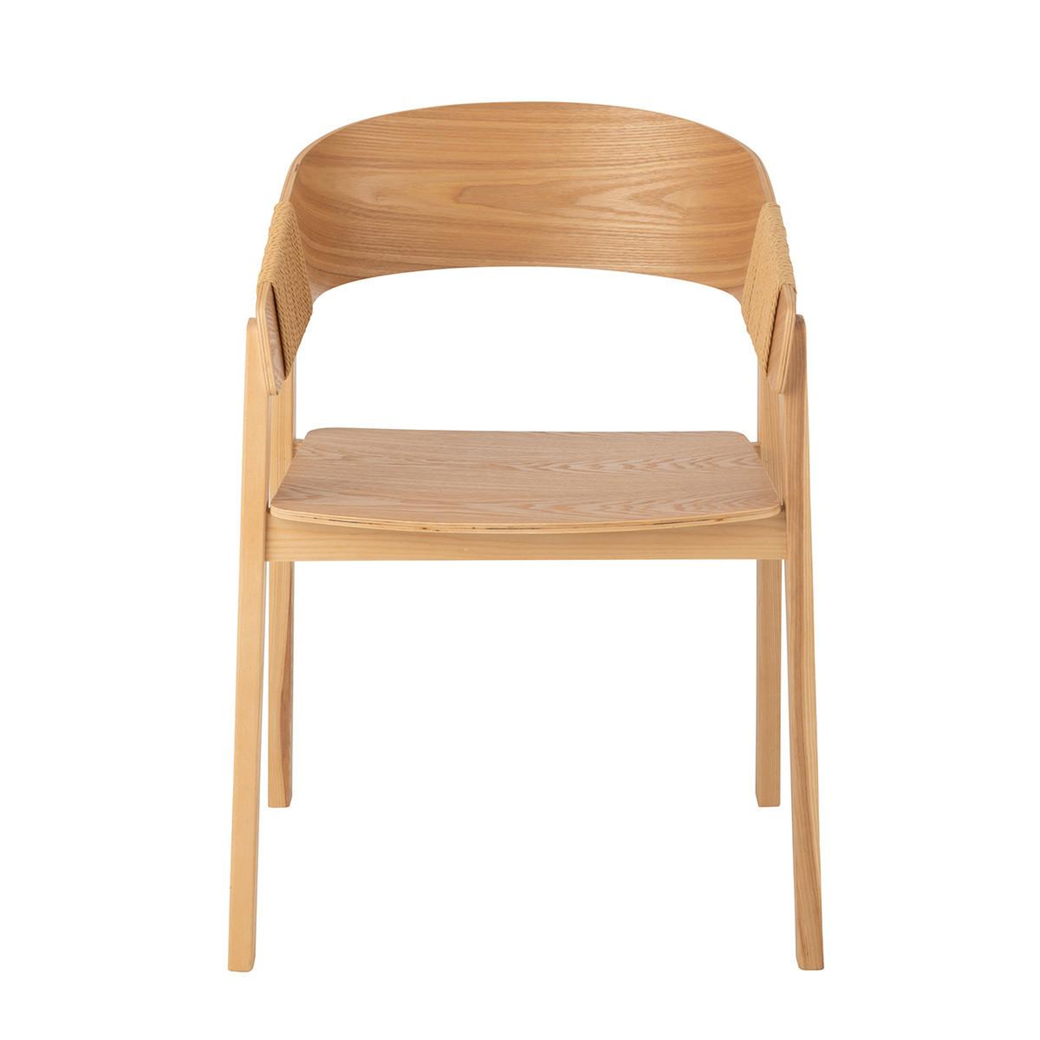 Voir la diapositive 2 : J-LINE Chaise en bois  naga  76cm naturel