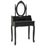 Voir la diapositive 2 : VIDAXL Ensemble de coiffeuse avec tabouret Noir 75x69x140 cm Paulownia