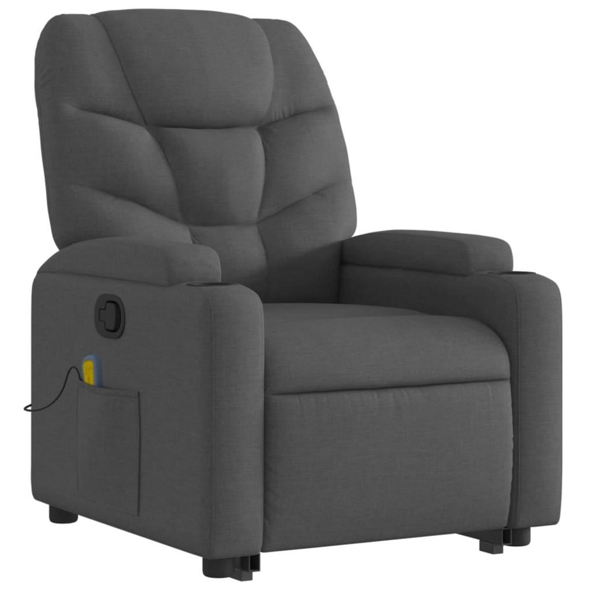 VIDAXL Fauteuil de massage inclinable Gris fonce Tissu