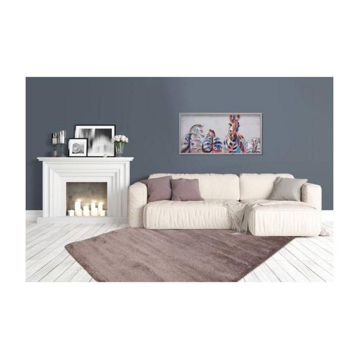 Paris Prix Tapis Tissé Déco  Saint Lucia  Marron