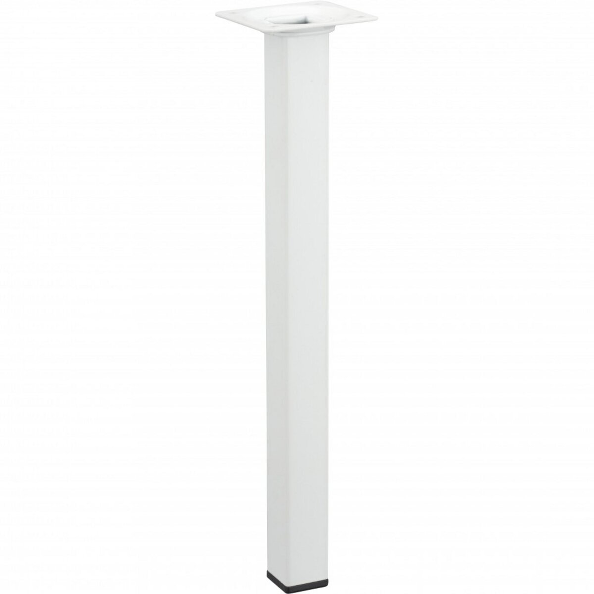 CENTRALE BRICO Pied de table basse carré fixe acier époxy blanc, 30 cm