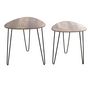 Voir la diapositive 2 : Paris Prix Lot de 2 Tables d'Appoint  Lamy  48cm Noir & Chêne