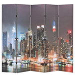 VIDAXL Cloison de separation pliable 200x170 cm New York la nuit