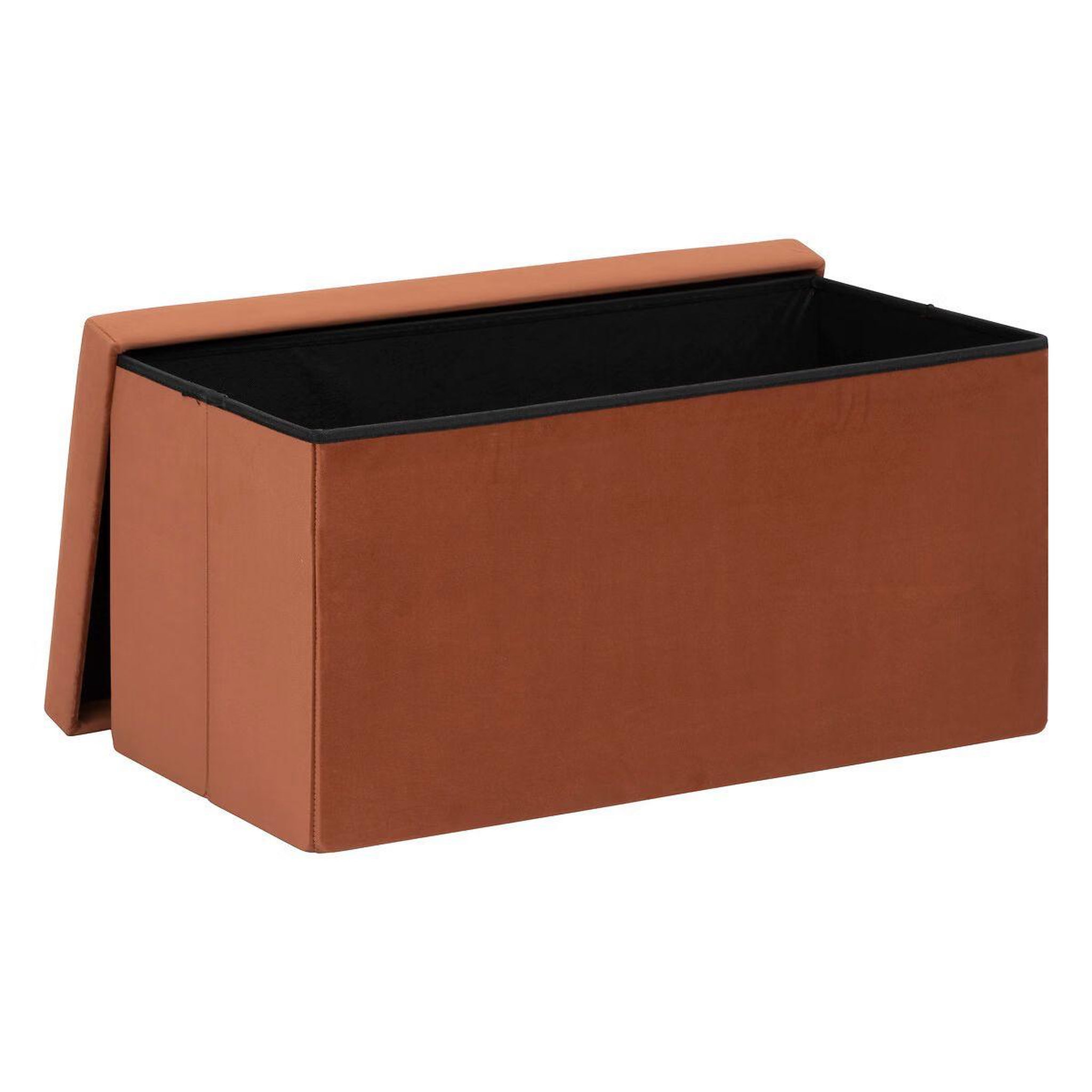 Voir la diapositive 2 : ATMOSPHERA Pouf pliable en velours  tess  76cm ambre