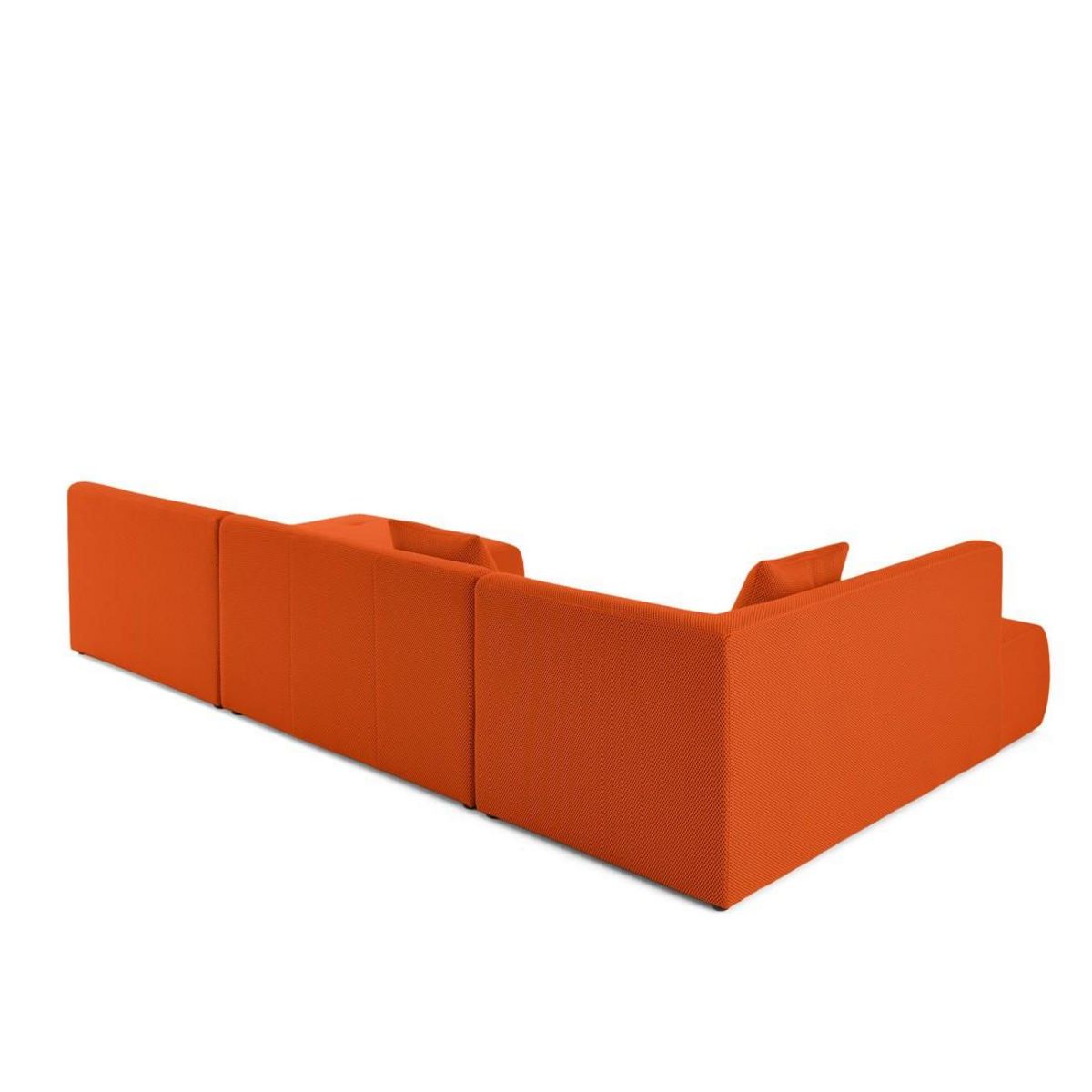 LISA DESIGN Onyx - canapé panoramique d'angle gauche - 7 places - en tissu mailles 3d