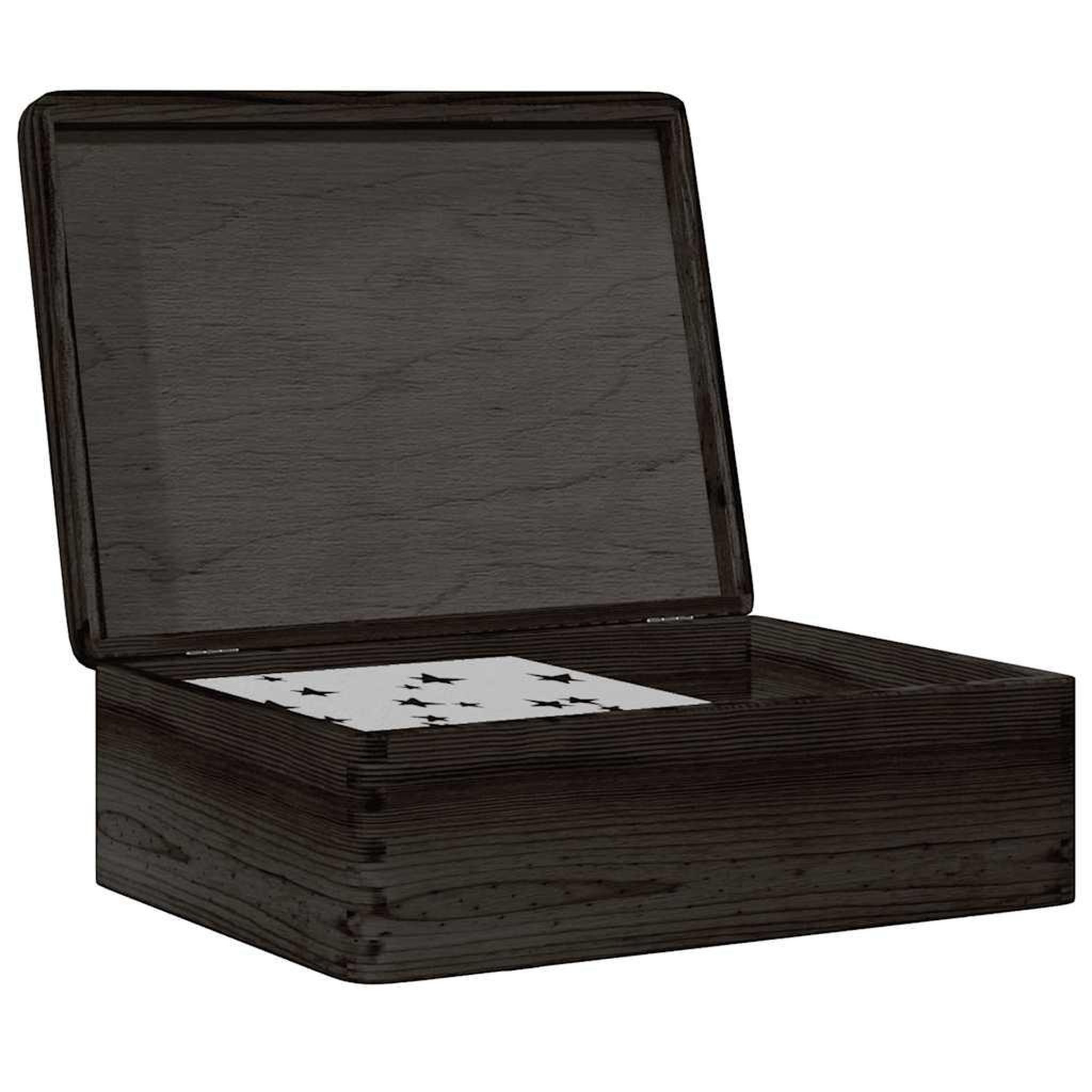 VIDAXL Boîte en bois avec couvercle noir 40x30x13cm bois de pin massif