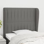 Voir la diapositive 1 : VIDAXL Tete de lit avec oreilles Gris fonce 103x23x118/128 cm Tissu
