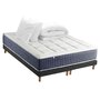 Voir la diapositive 1 : IDLITERIE Ensemble matelas ressort 7 zones KING STYLE, mémoire de forme, sommier, couette, oreillers