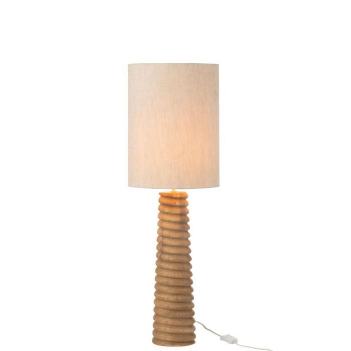 Paris Prix Lampe à Poser Filetage en Bois  Ailanthus  85cm Naturel