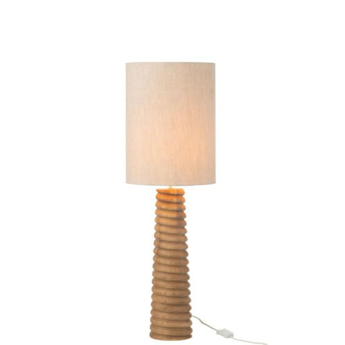 Paris Prix Lampe à Poser Filetage en Bois  Ailanthus  85cm Naturel