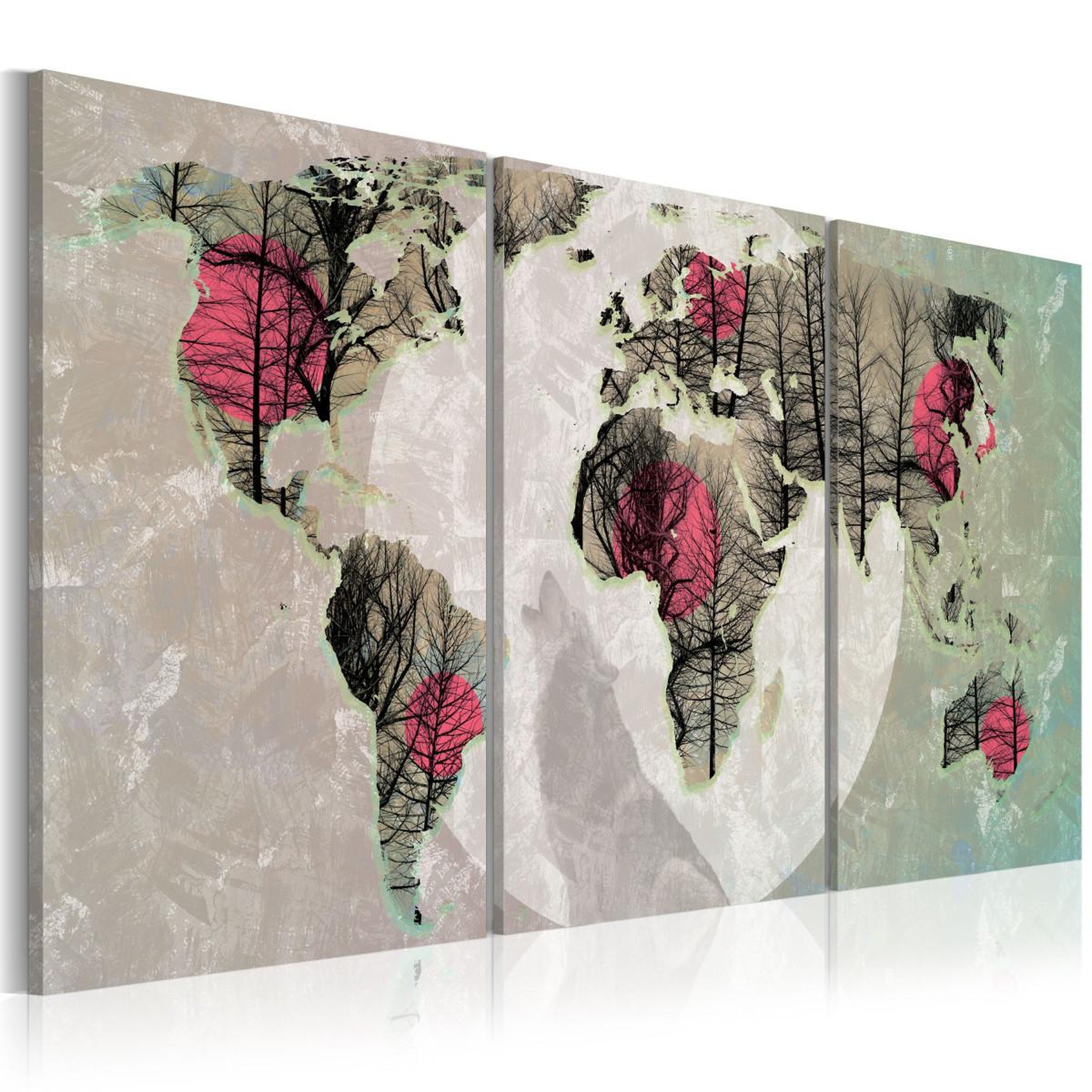 Paris Prix Tableau imprimé  moonlight map. Coloris disponibles : Multicolore