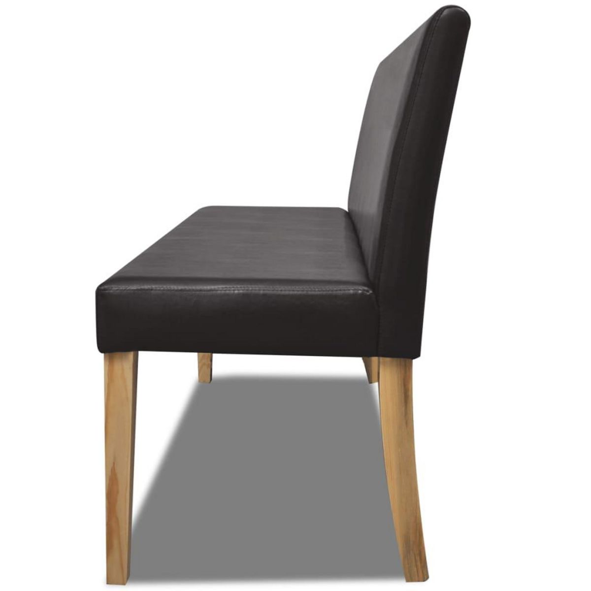 VIDAXL Banc 139,5 cm Marron fonce Similicuir