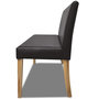 Voir la diapositive 4 : VIDAXL Banc 139,5 cm Marron fonce Similicuir