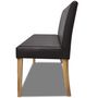 Voir la diapositive 4 : VIDAXL Banc 139,5 cm Marron fonce Similicuir
