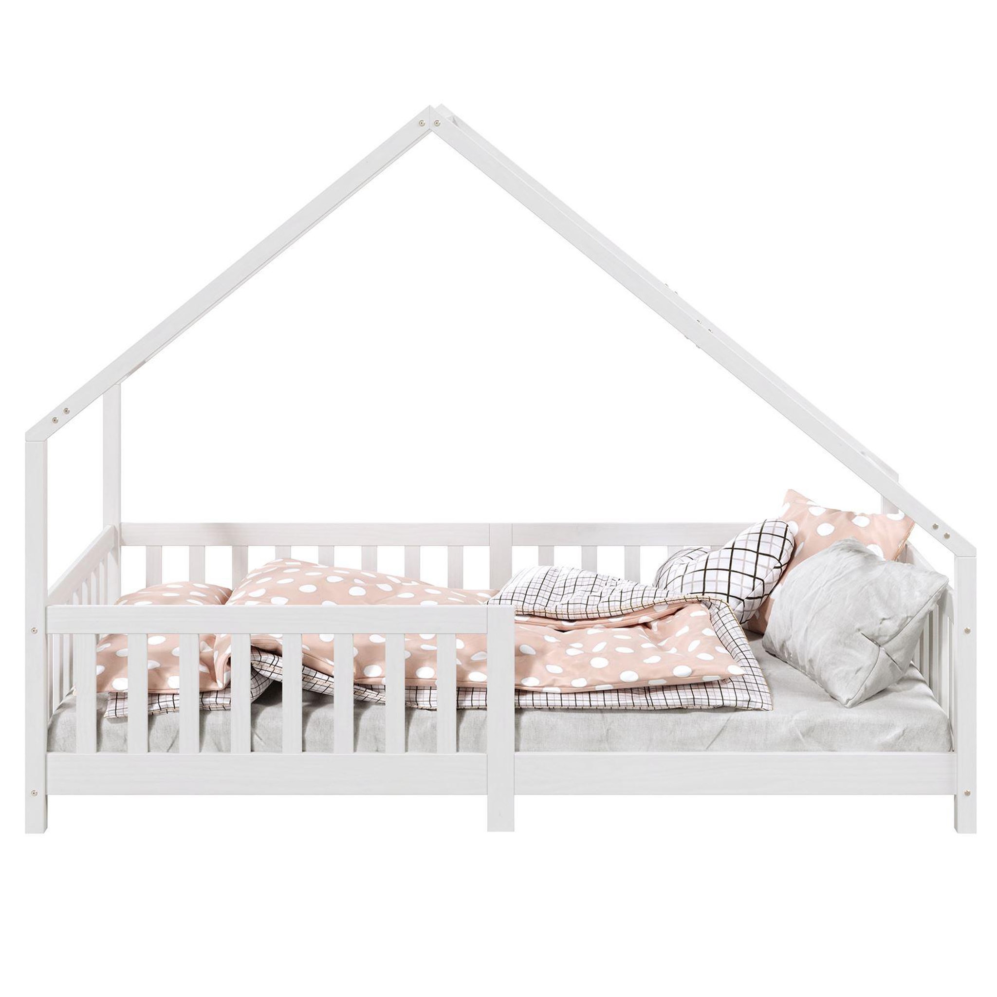 Voir la diapositive 3 : IDIMEX Lit cabane  asymétrique CORA 90 x 190 cm en pin massif