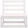 Voir la diapositive 3 : VIDAXL Salon de jardin 3 pcs Blanc Bois de pin massif