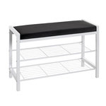 Paris Prix Banc Rangement à Chaussures  Elia  75cm Blanc & Noir
