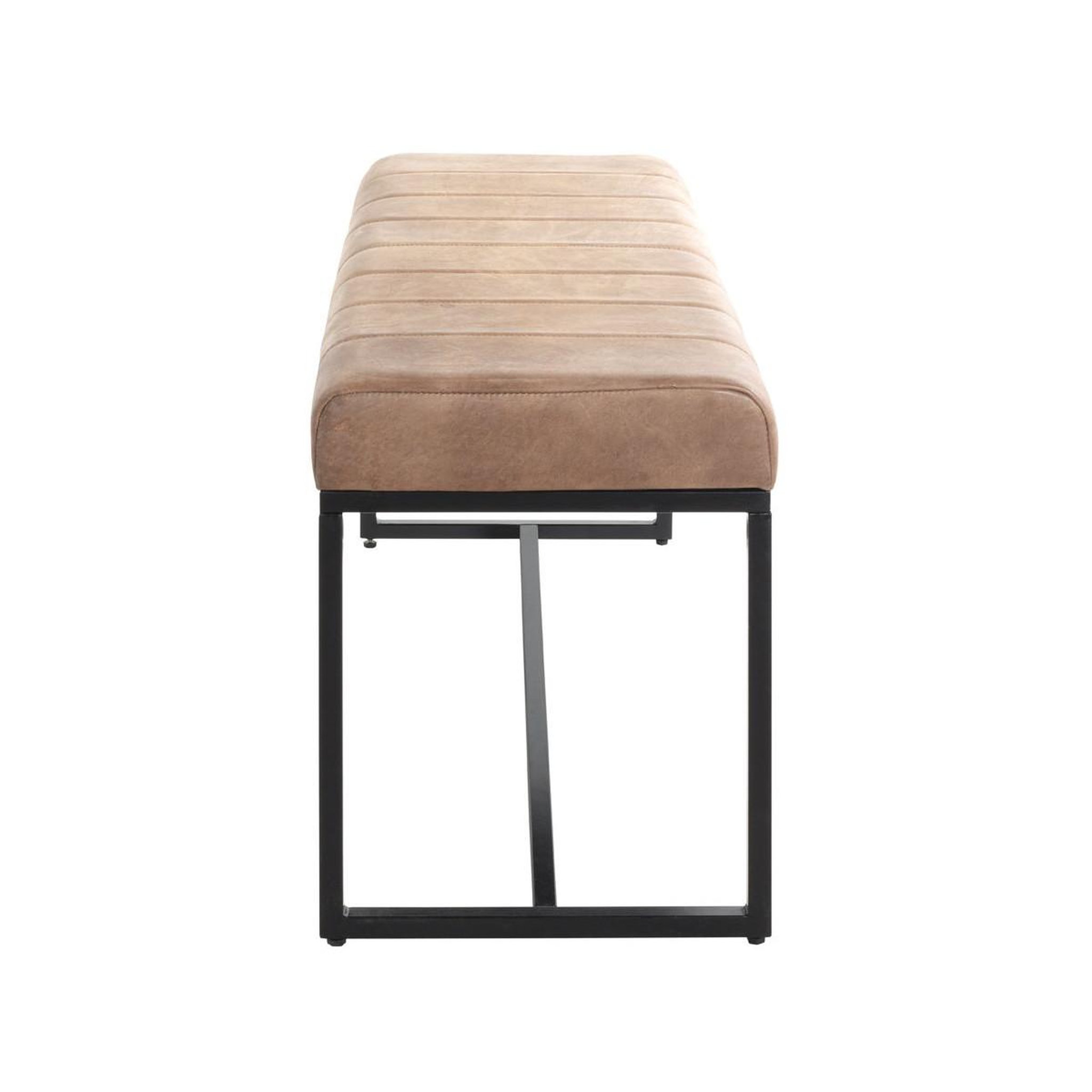 Voir la diapositive 3 : Paris Prix Banc en cuir design  rida  100cm marron & noir