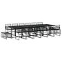 Voir la diapositive 2 : VIDAXL Ensemble a manger de jardin 17 pcs noir resine tressee