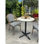 Voir la diapositive 4 : Paris Prix Ensemble Table de Jardin en Terrazzo & 2 Chaises  Bistro  60cm Bleu