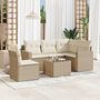 Voir la diapositive 1 : VIDAXL Salon de jardin avec coussins 6 pcs beige resine tressee