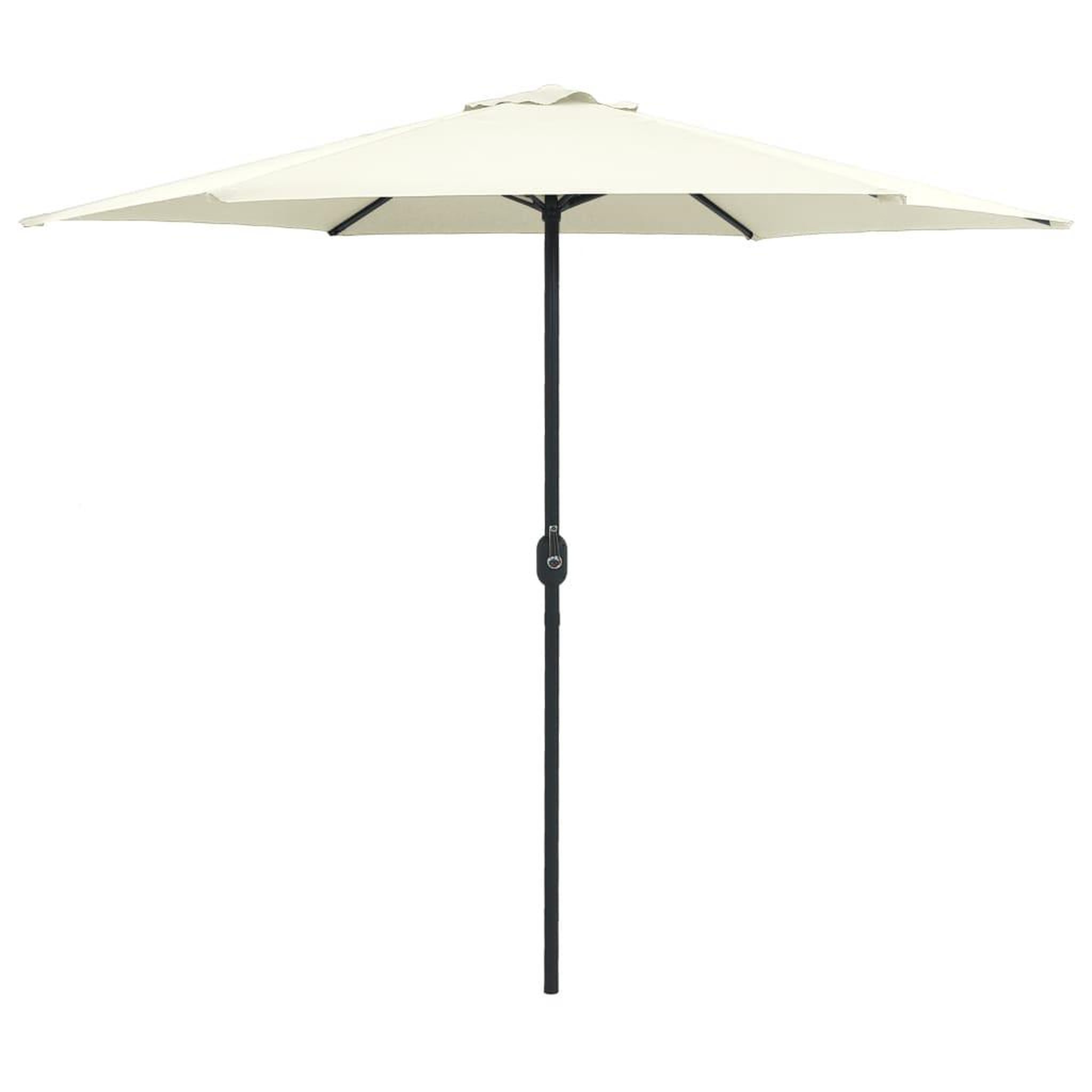 Voir la diapositive 1 : VIDAXL Parasol de jardin et mat en aluminium 270x246 cm Blanc sable