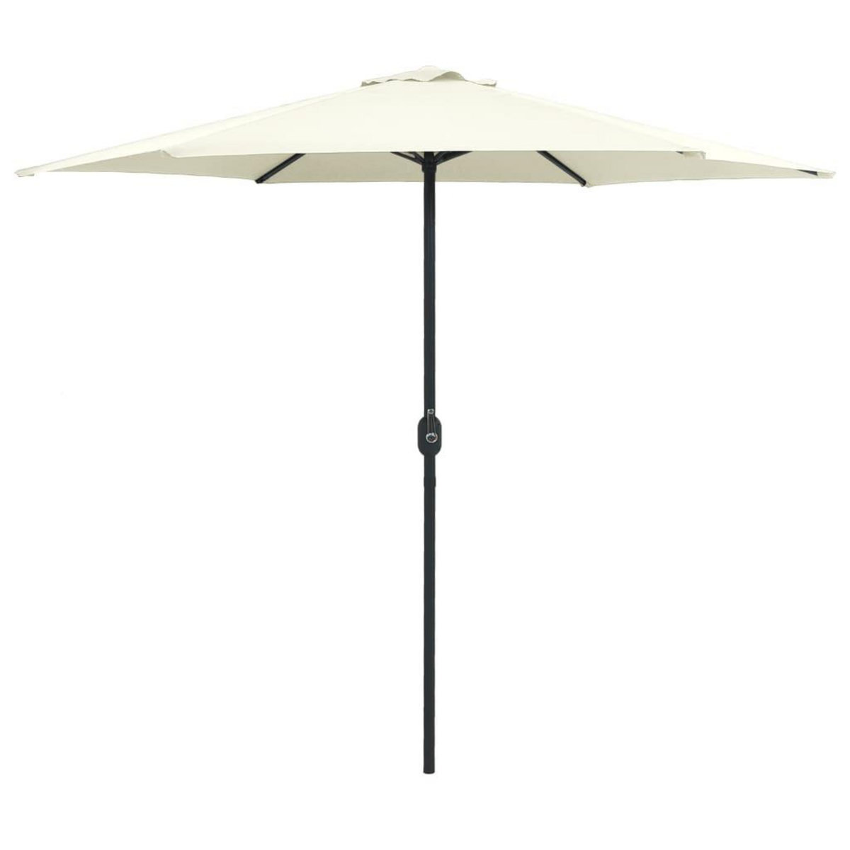 VIDAXL Parasol de jardin et mat en aluminium 270x246 cm Blanc sable