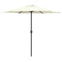 Voir la diapositive 1 : VIDAXL Parasol de jardin et mat en aluminium 270x246 cm Blanc sable