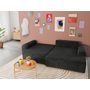 Voir la diapositive 3 : BEST MOBILIER Rebecca - canapé d'angle droit 4 places convertible avec coffre en velours texturé
