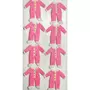  8 Autocollants 3D - Pyjamas Roses - Baby Shower