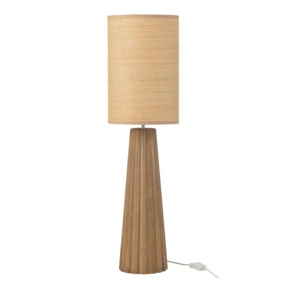 Paris Prix Lampe à Poser Parapluie en Bois  Ailanthus  78cm Naturel