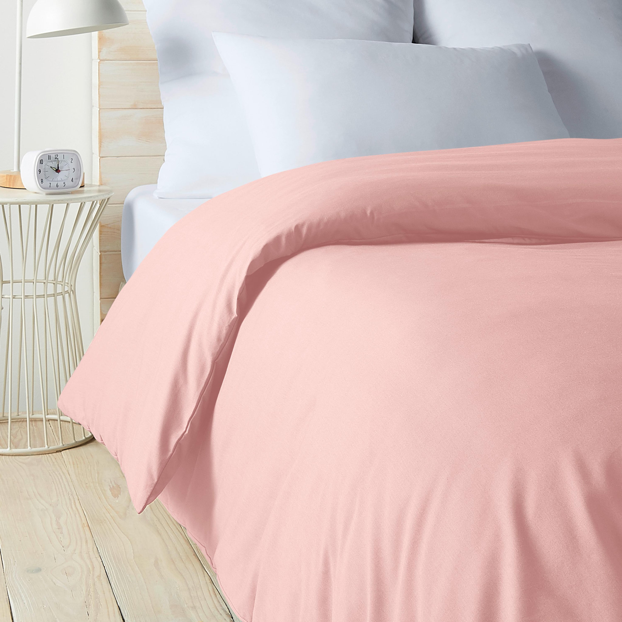 Voir la diapositive 2 : ACTUEL Housse de couette unie en percale de coton 70 fils - collection permanente