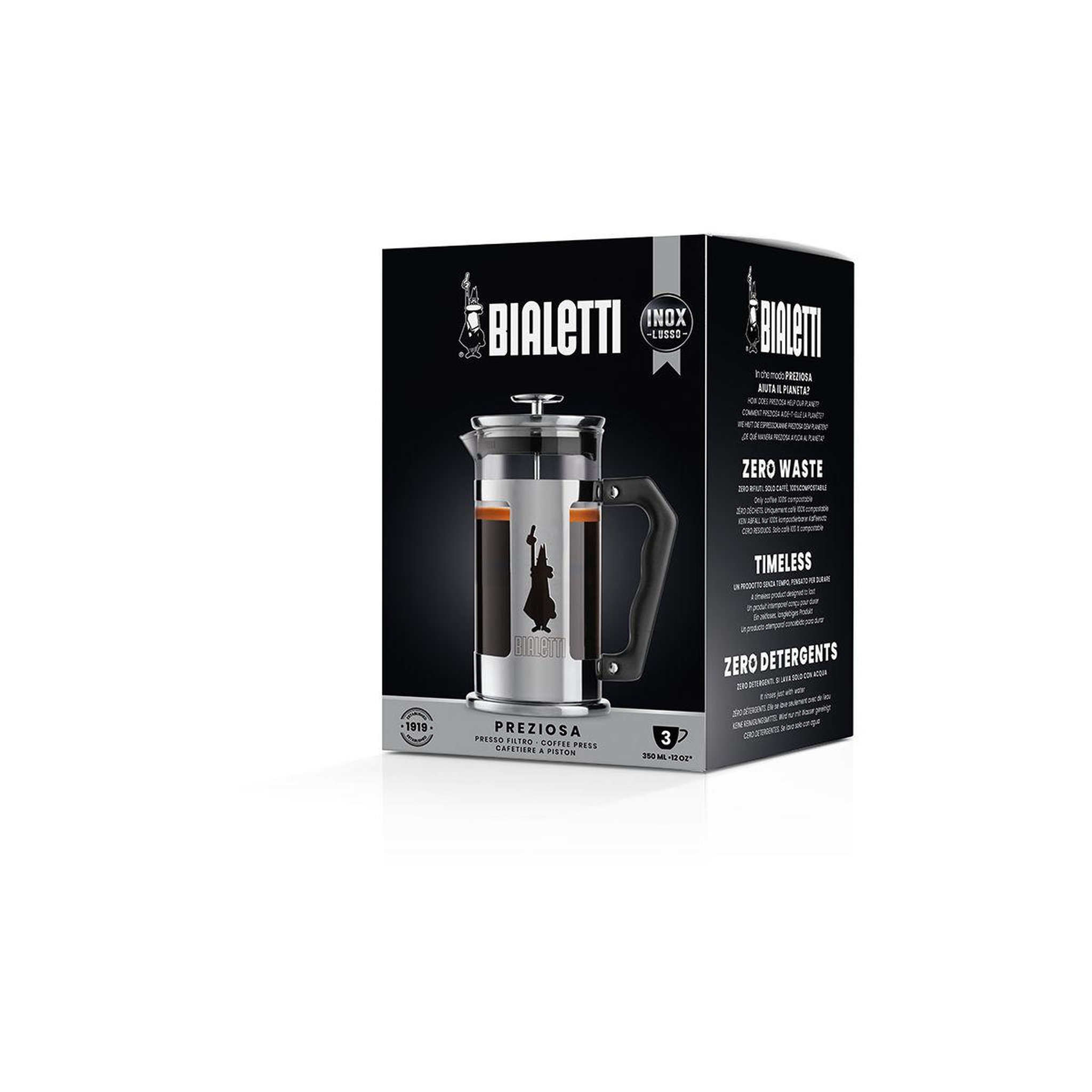 Voir la diapositive 5 : BIALETTI Cafetière à piston French Press Preziosa - capacité 3 tasses