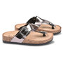 Voir la diapositive 3 : OZABI OZABI Sandales Tong Boucle Nubuck Métal Camel Argent Bronze