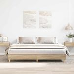 VIDAXL Cadre de lit sans matelas chene sonoma 160x200 cm