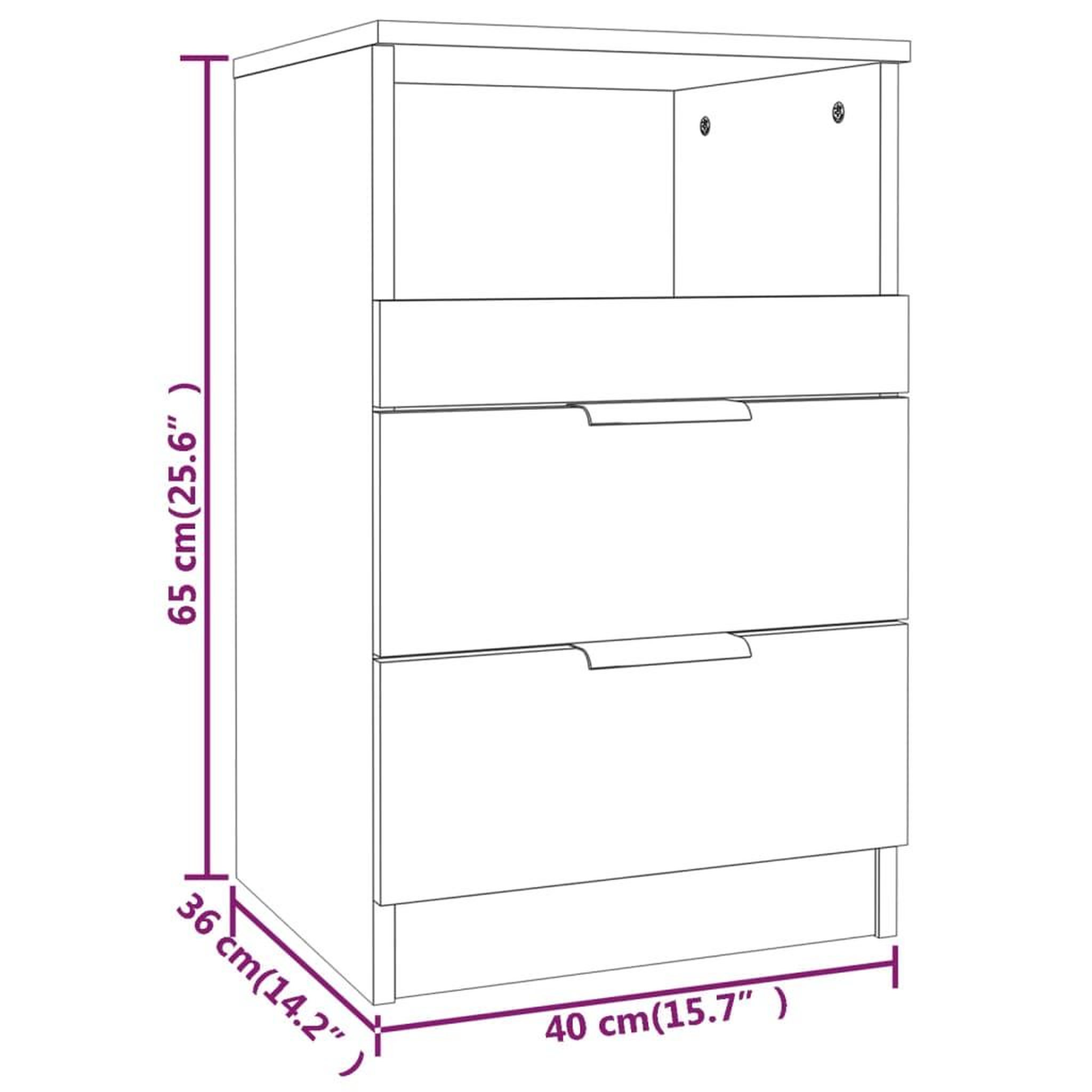 Voir la diapositive 6 : VIDAXL Tables de chevet 2 pcs Gris beton Bois d'ingenierie