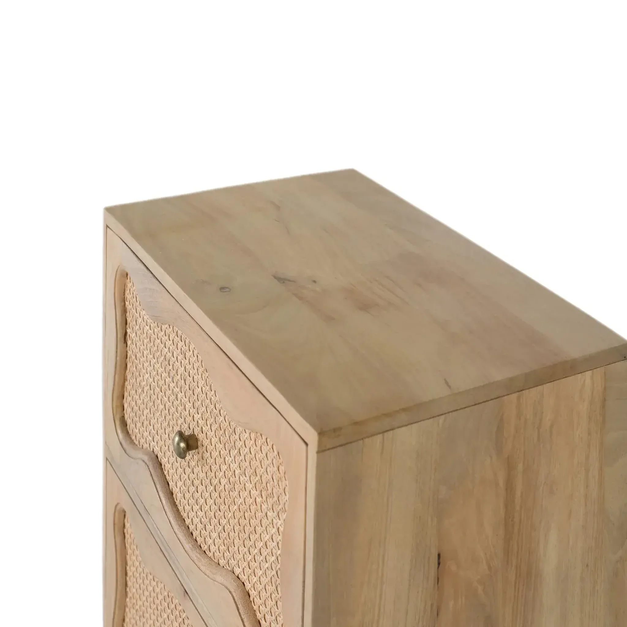 Voir la diapositive 3 : GINER Y COLOMER SL Table de chevet en bois de manguier 60 cm style boho méditerranéen