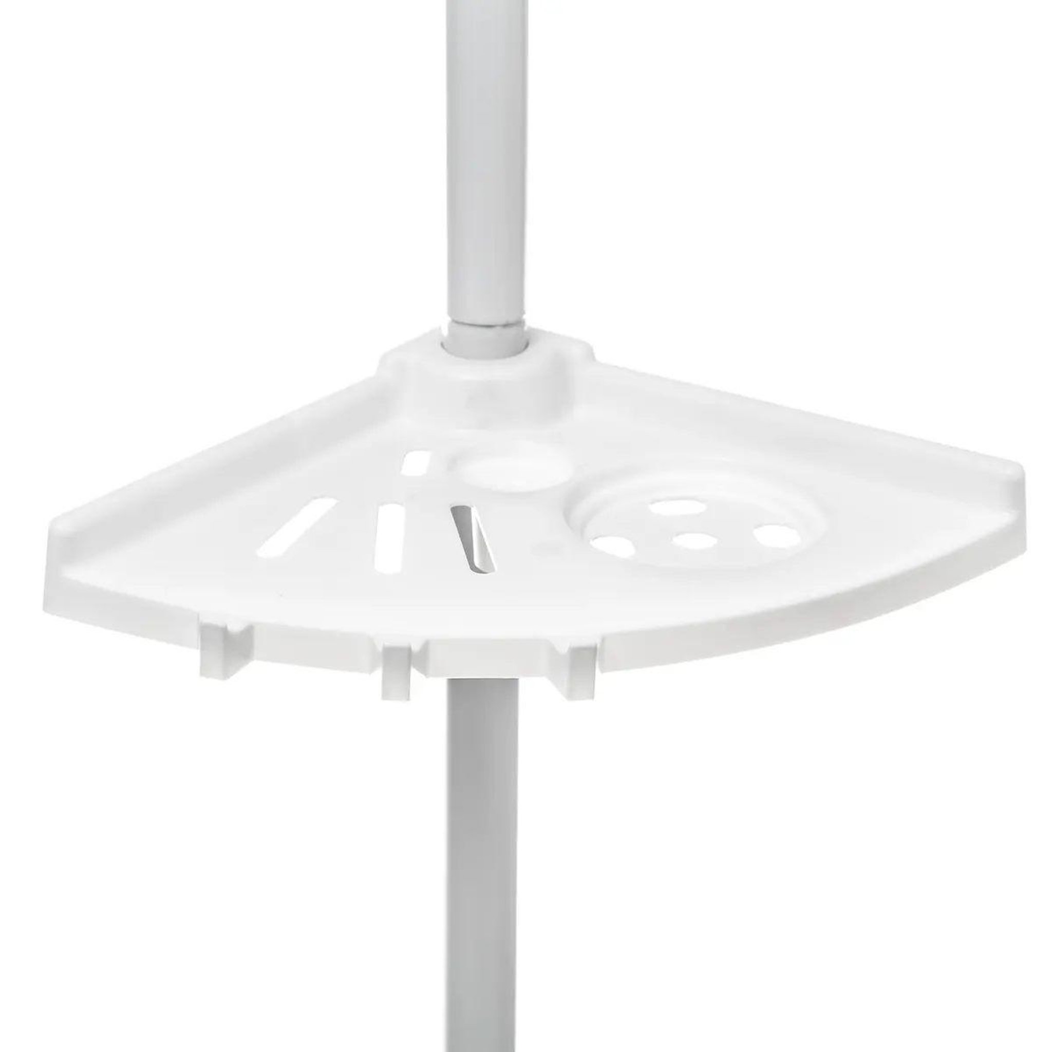 Voir la diapositive 2 : FIVE Étagère de douche d'angle  télescopique  180-240cm blanc
